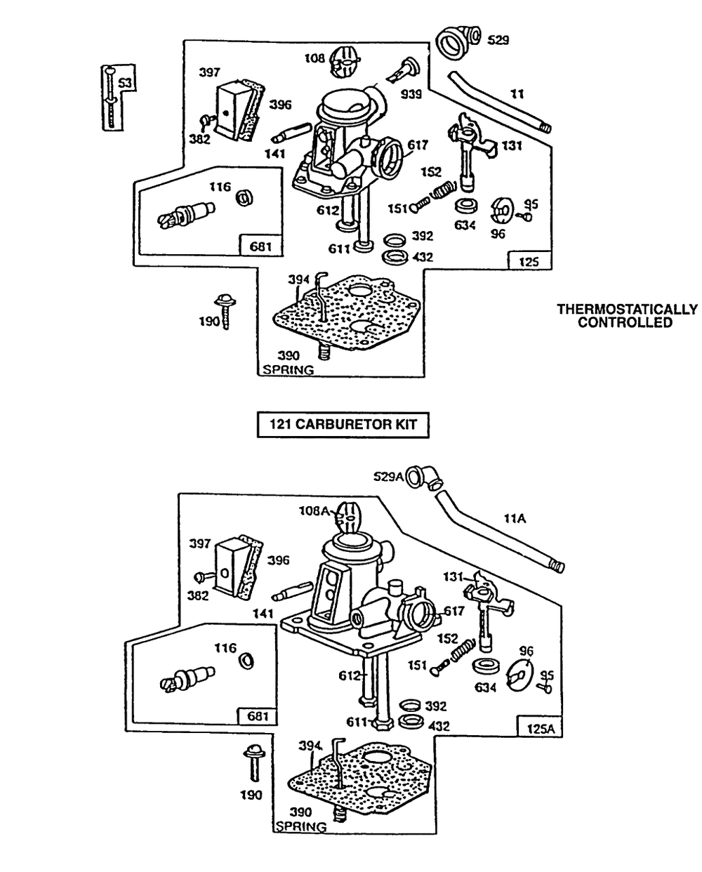 Pulsa Prm And Pulsa Jet Carbs. Diagram and Parts List for 92902-5213-02  Briggs and Stratton Engine